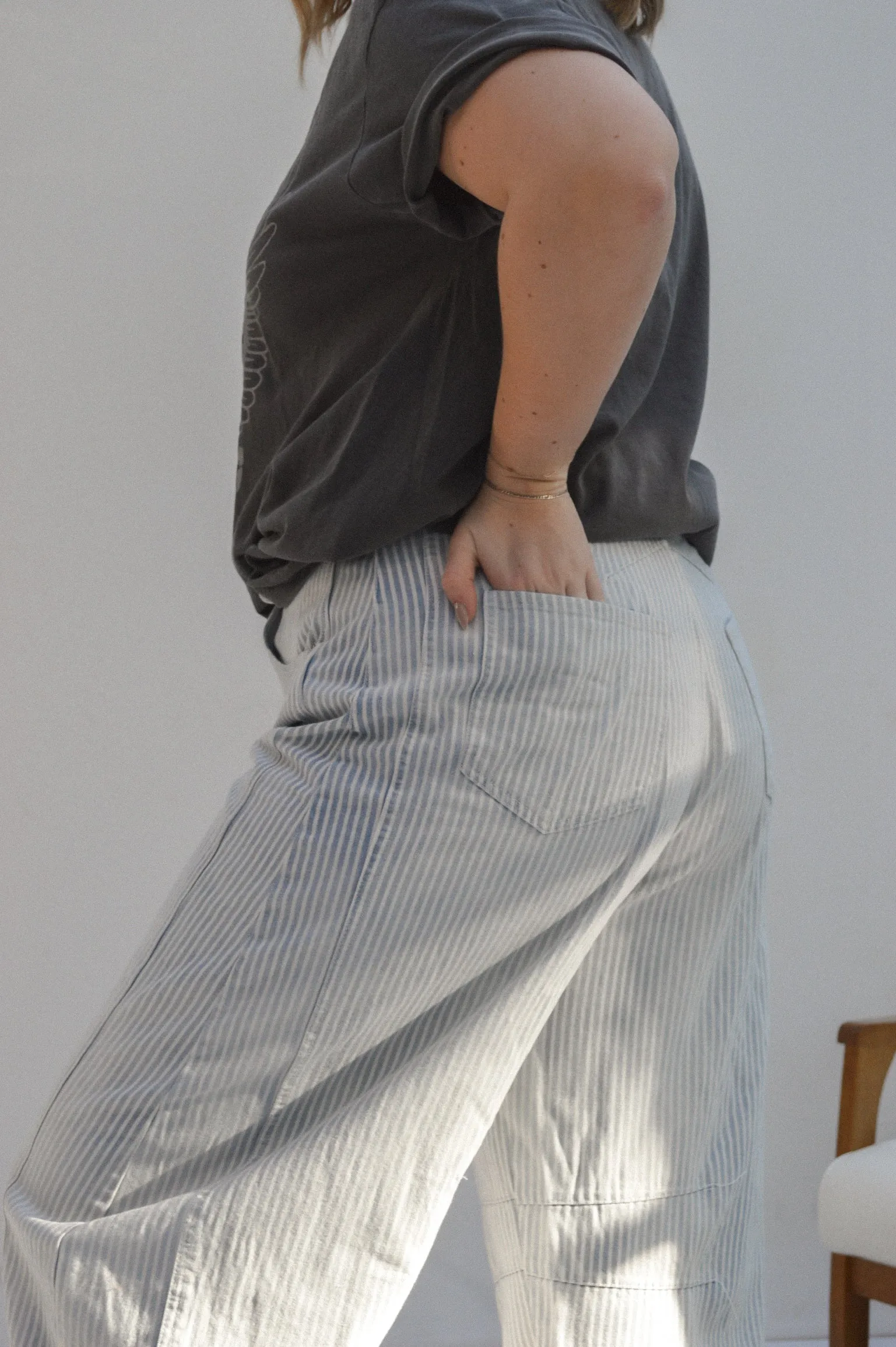 Miro Stripe Barrel Jeans