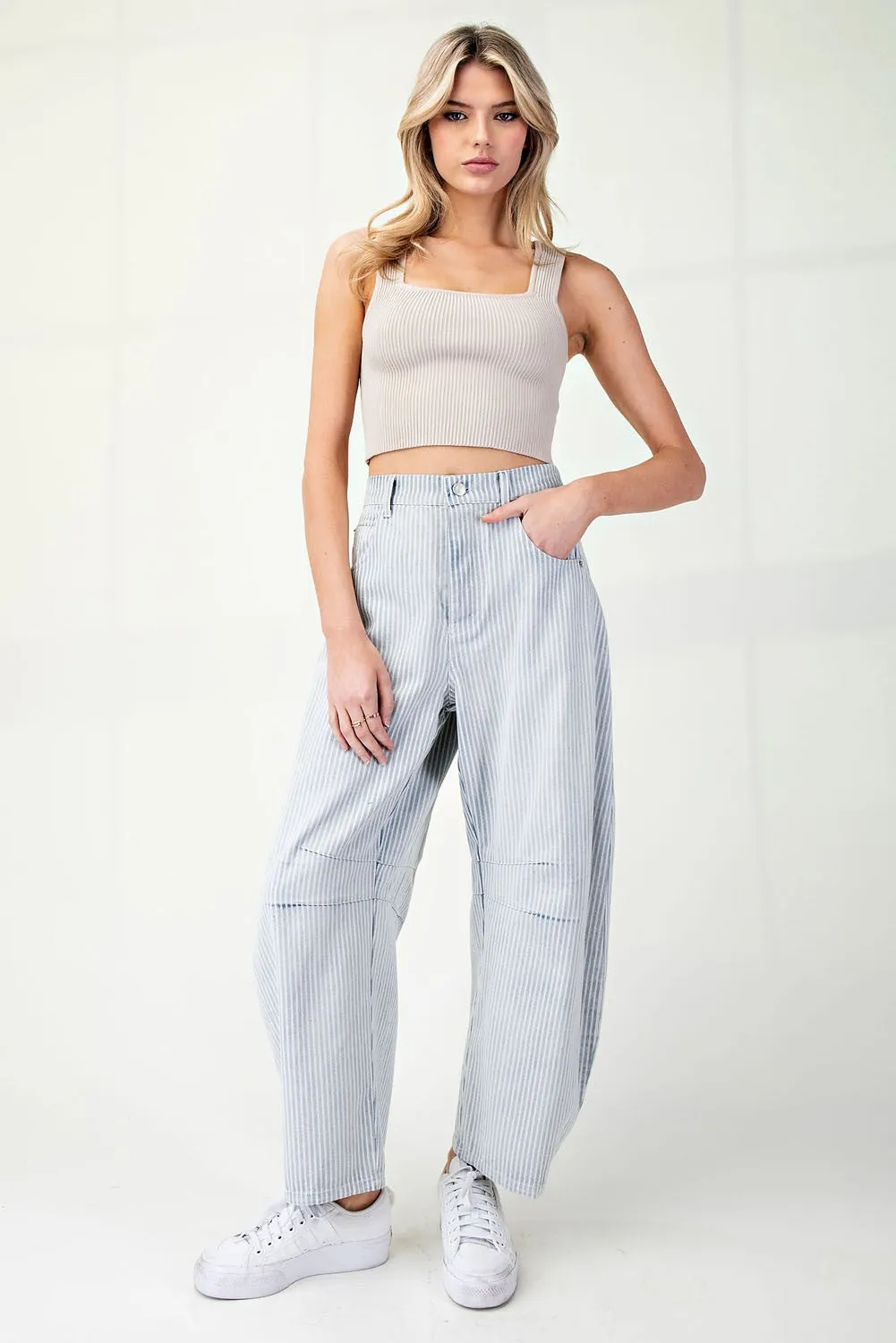 Miro Stripe Barrel Jeans