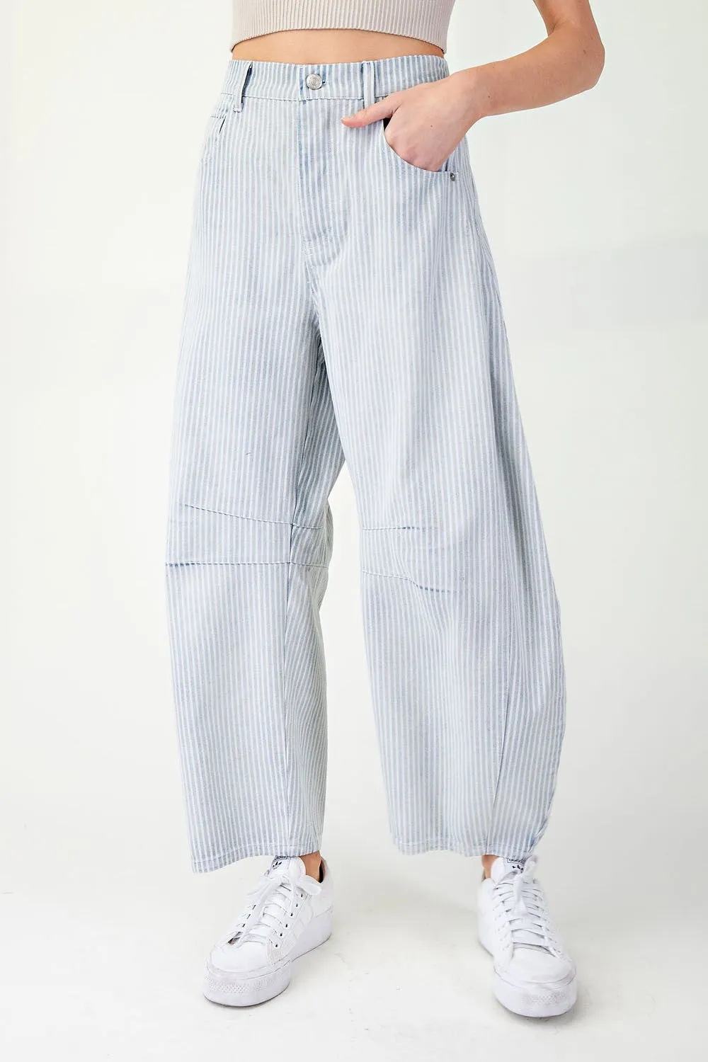 Miro Stripe Barrel Jeans