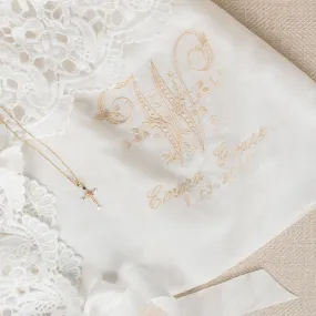Monogram Name, Date & Family Letter Embroidery