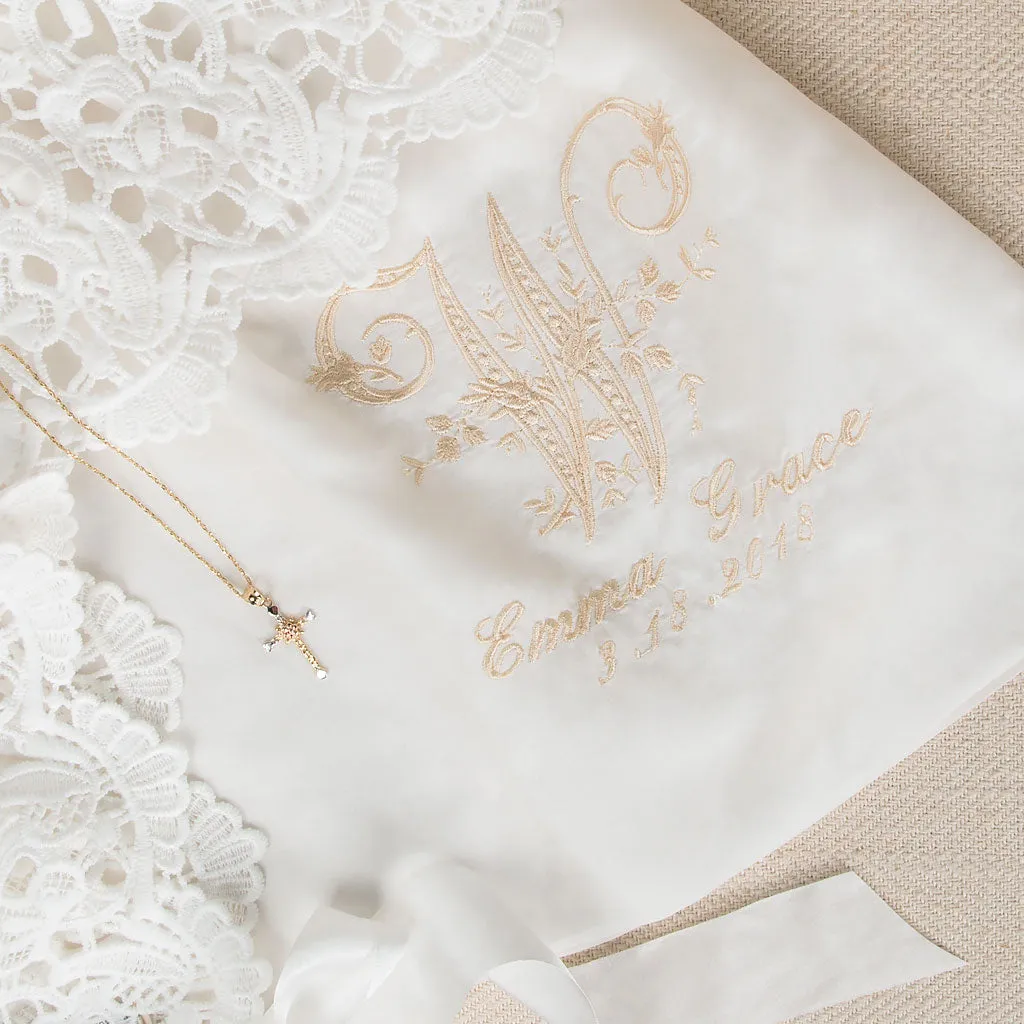 Monogram Name, Date & Family Letter Embroidery