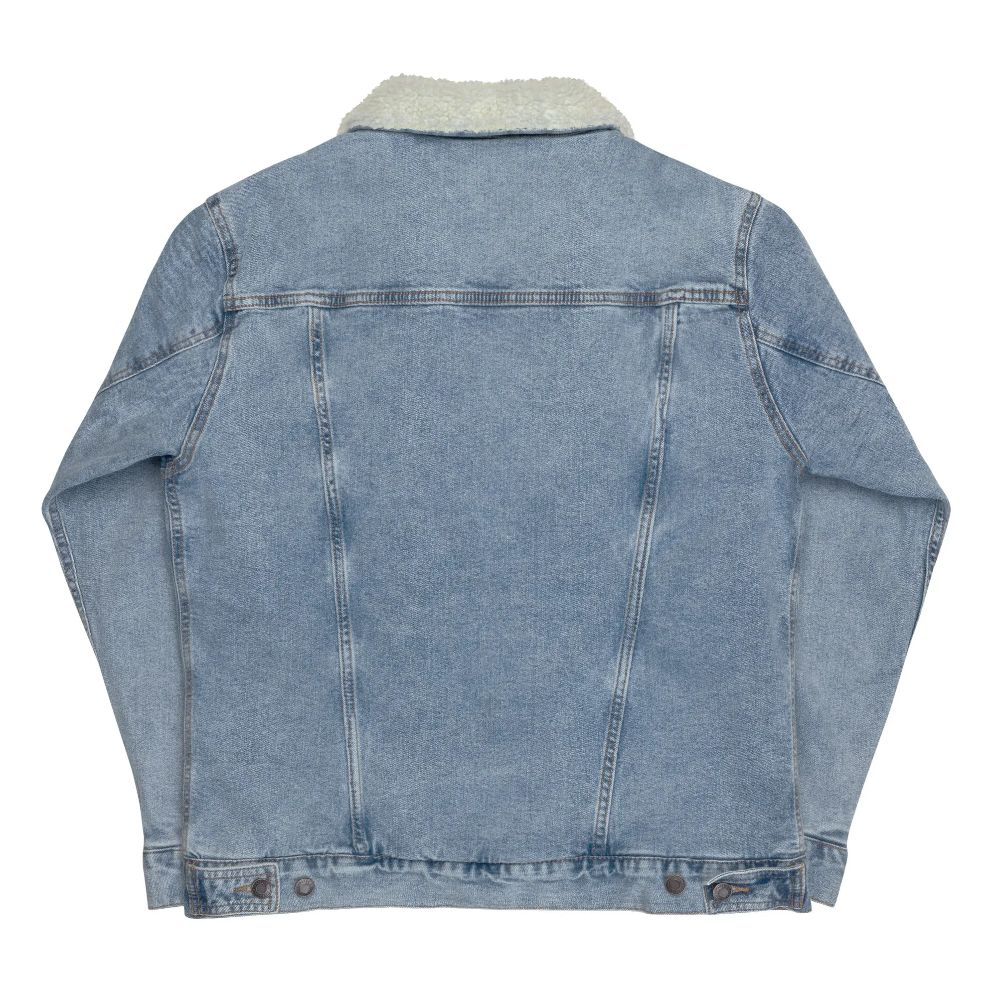 Morally Grey Unisex denim sherpa jacket