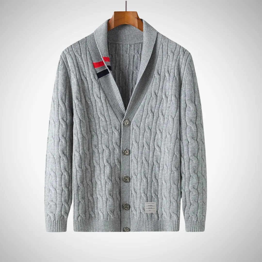 Norbert Cable Knit Wool Cardigan