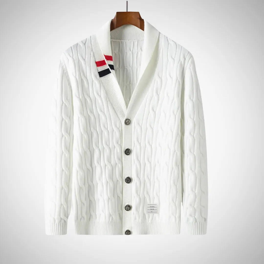 Norbert Cable Knit Wool Cardigan
