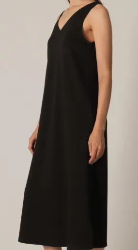P. Cill Butter Modal V-Neck Sleeveless Midi Dress