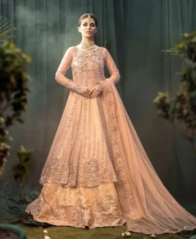 Pakistani Wedding Dress in Lehenga Gown Dupatta Style