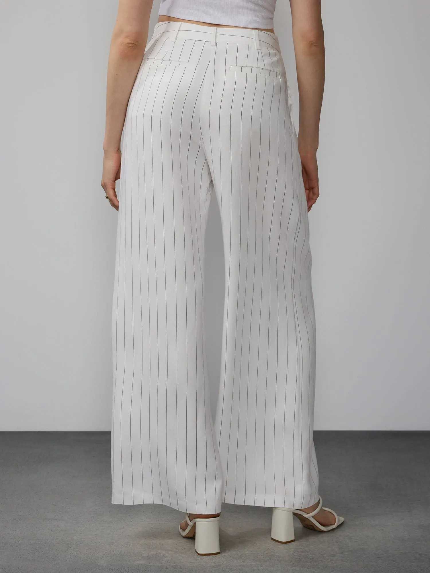 Pin Stripe Wide Leg Pant