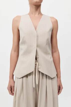 Pinstripe Wool Vest