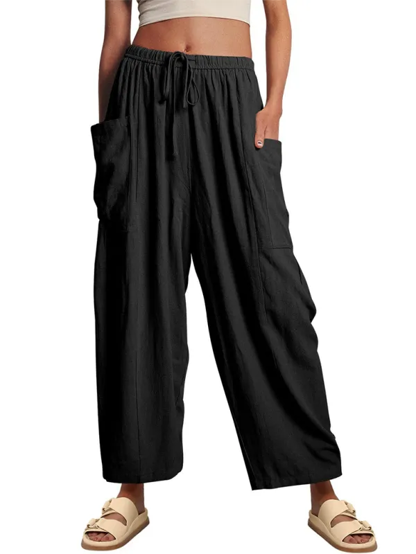 Pleated high waist wide leg pants