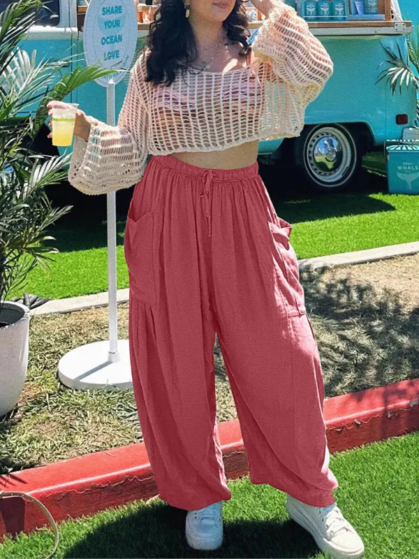 Pleated high waist wide leg pants