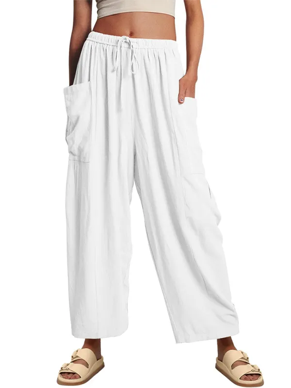 Pleated high waist wide leg pants