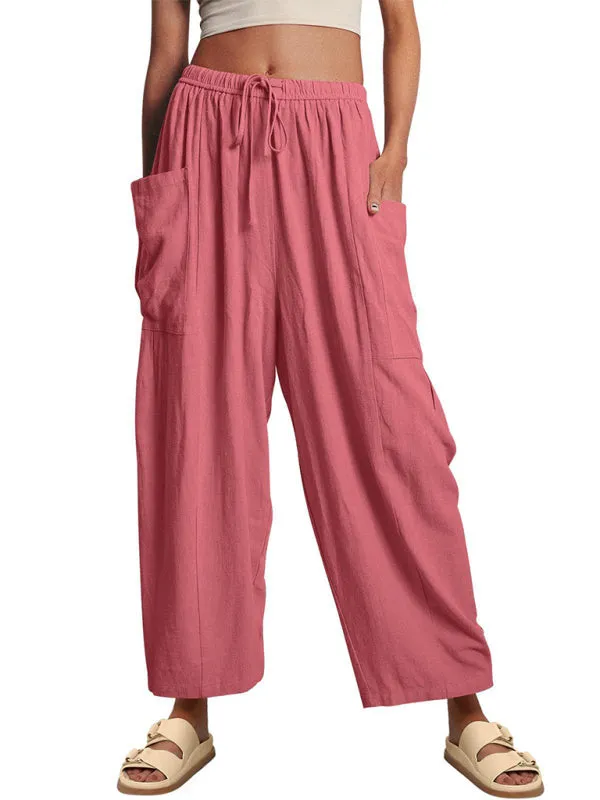 Pleated high waist wide leg pants