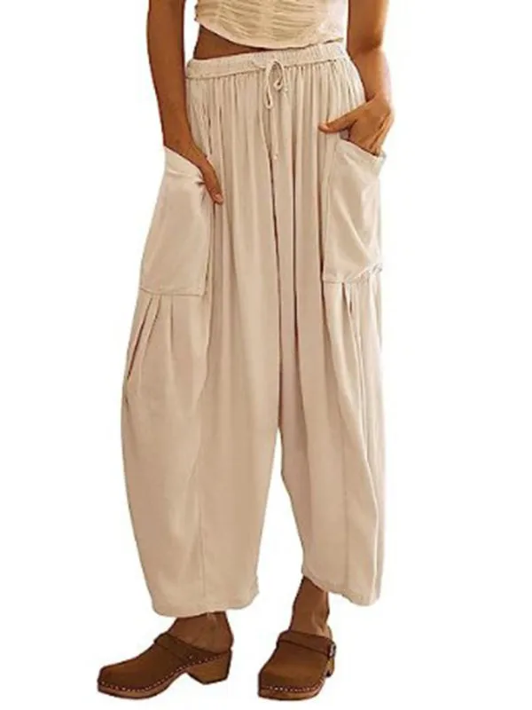 Pleated high waist wide leg pants