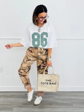 POL Beige Camo Jogger Pants (Reg)