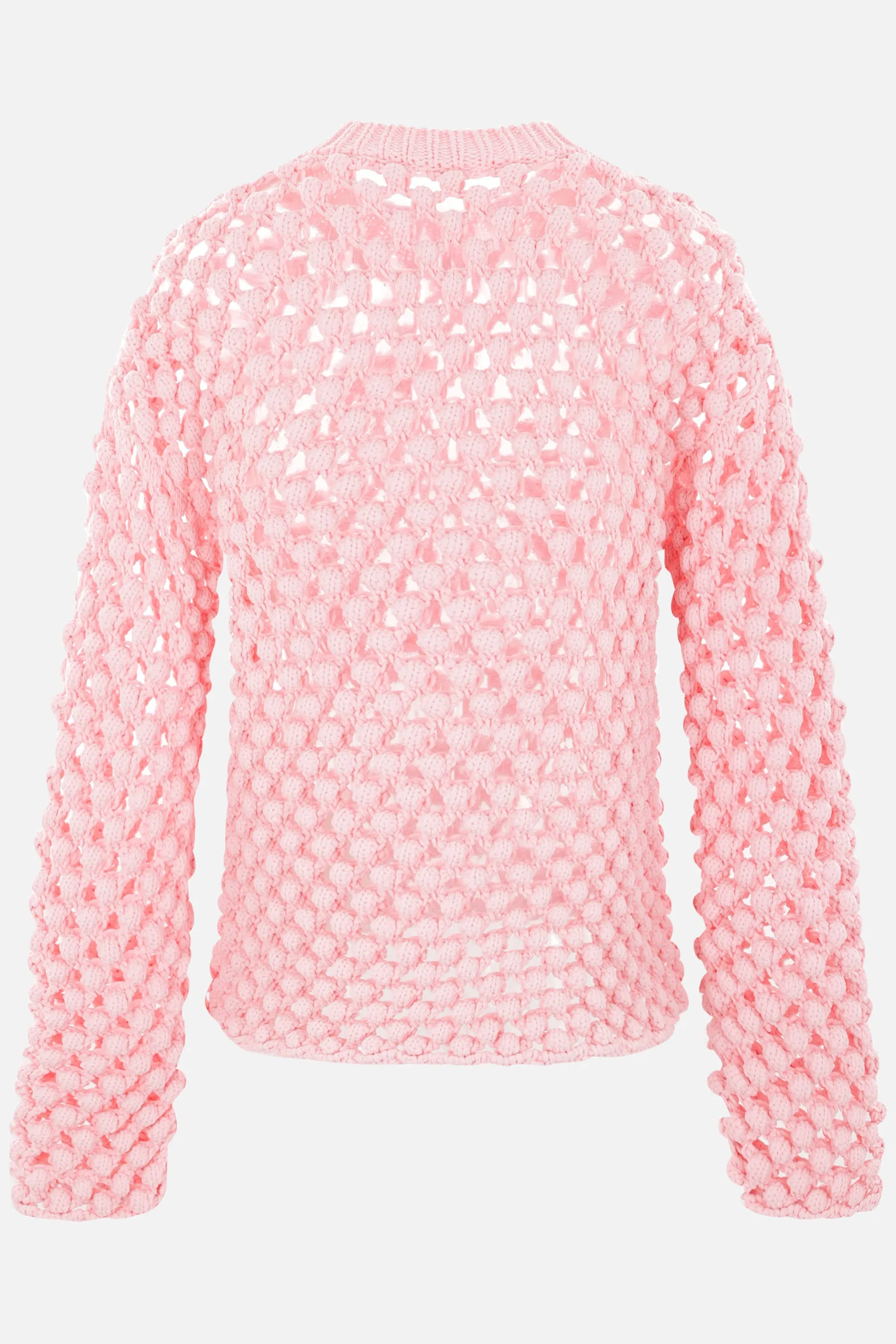 popcorn stitch knit sweater