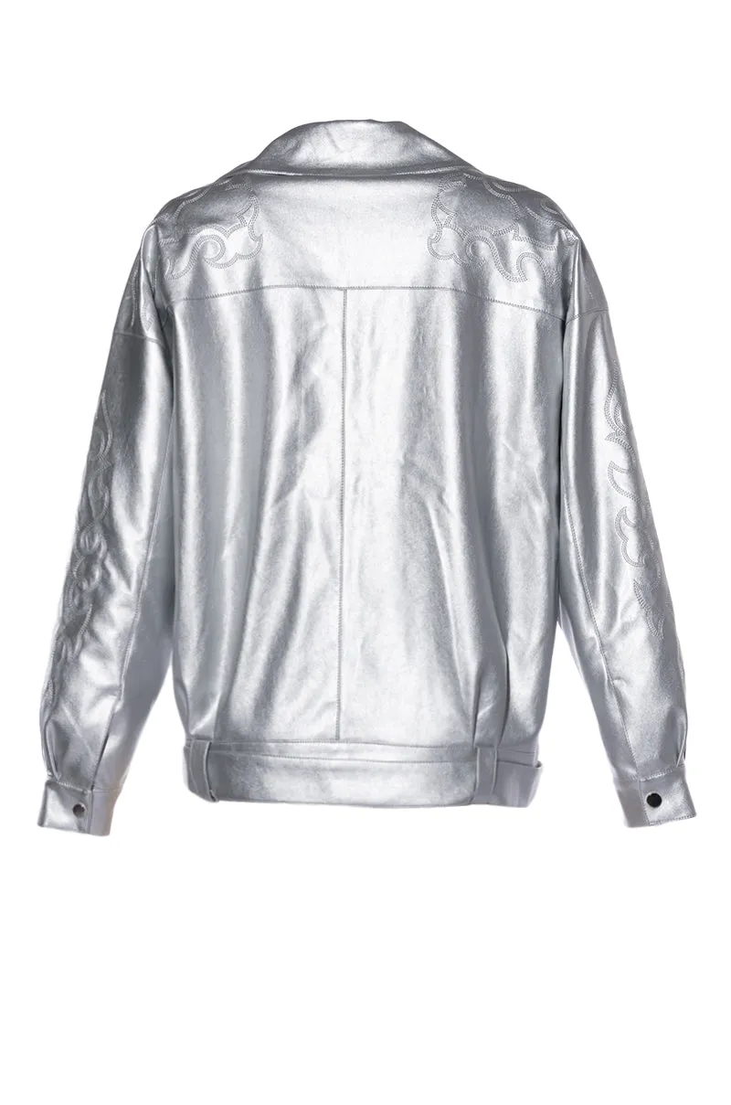 PRINCE-MOTO SILVER WESTERN MOTO JACKET