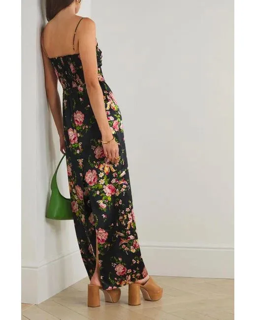 Reformation Frankie Floral Printed Silk Maxi Dress