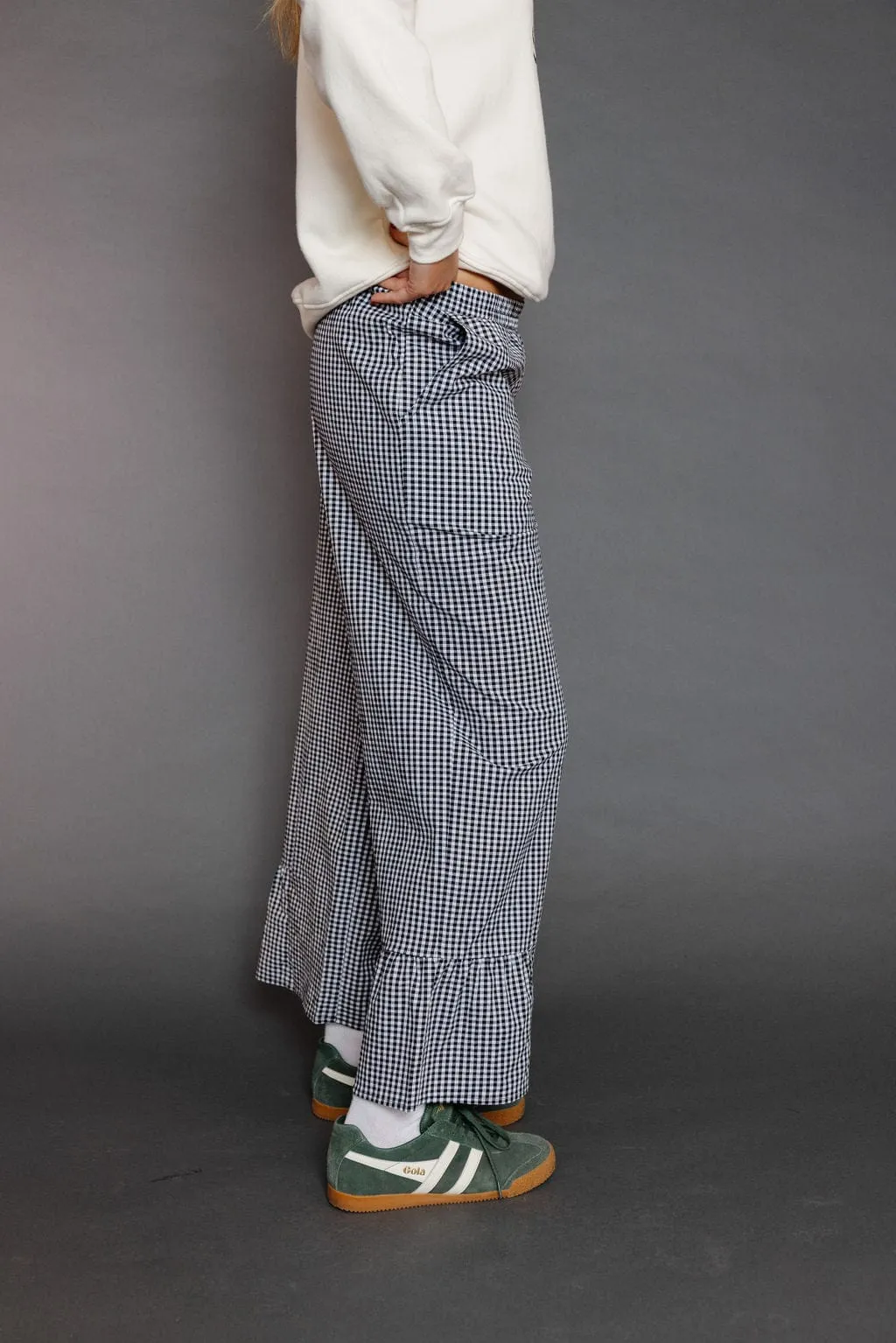 Rubie Gingham Pant in Black/White