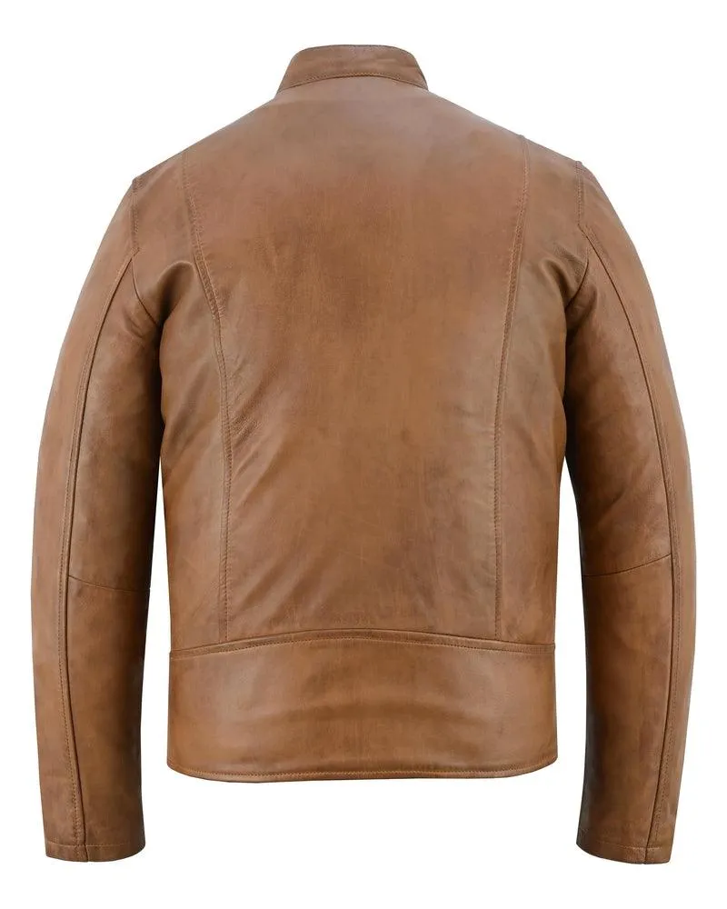 Rustic Stunner Men's Brown Fashion Leather Jacket