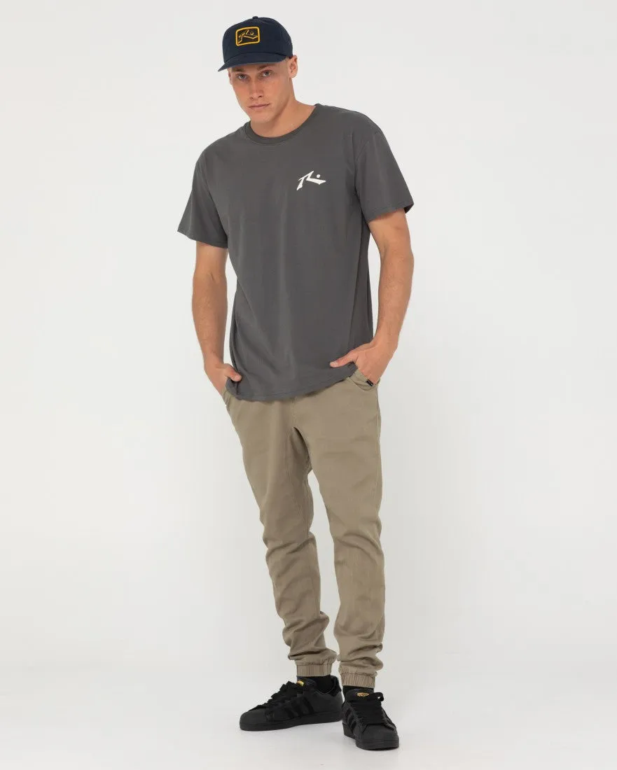 Rusty Hook Out Elastic Pant Boys - Vintage Khaki