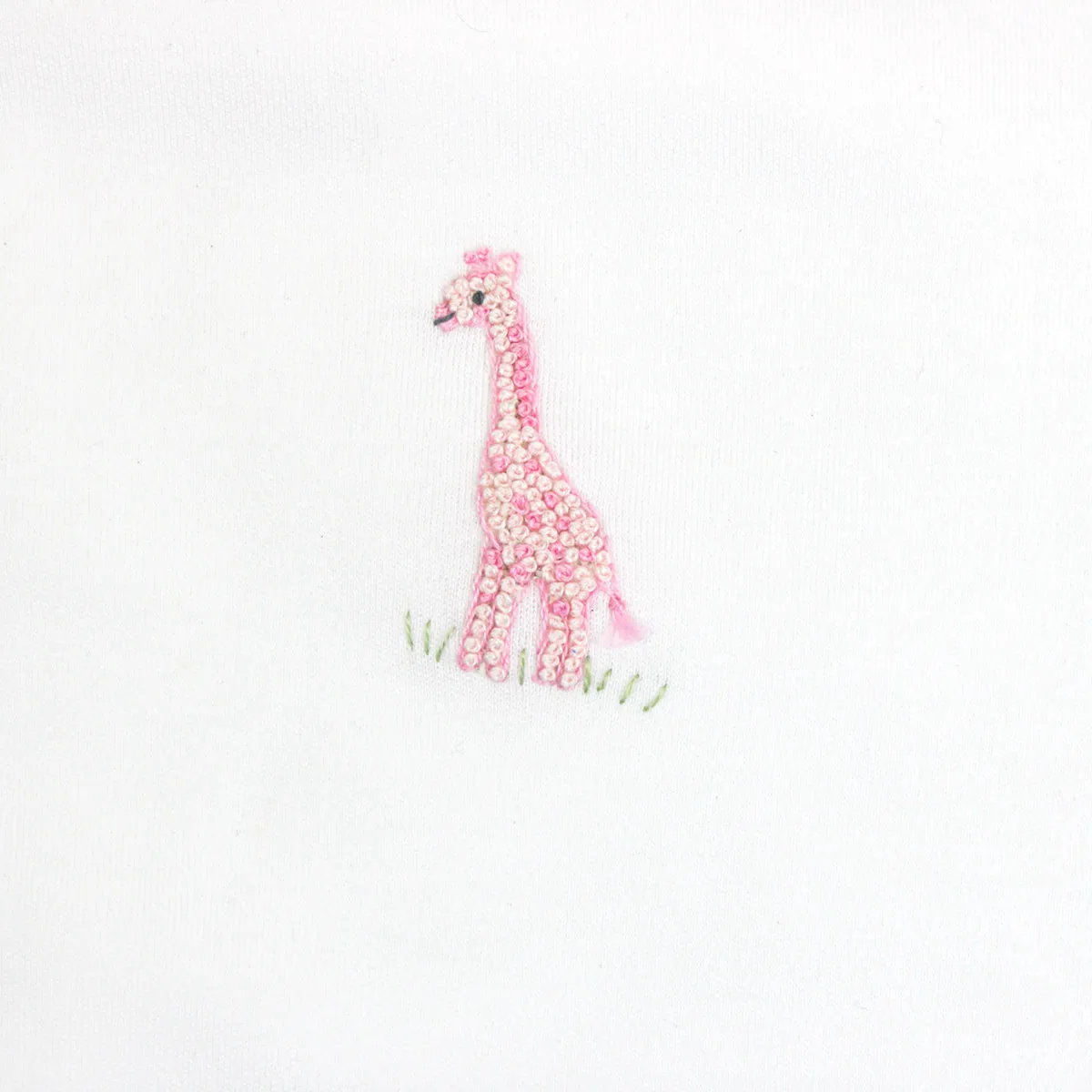 Safari Pink Animals Embroidery Gown | Baby Girl