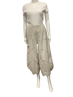 Saga Pant Linen Cropped Made In Italy Size Medium