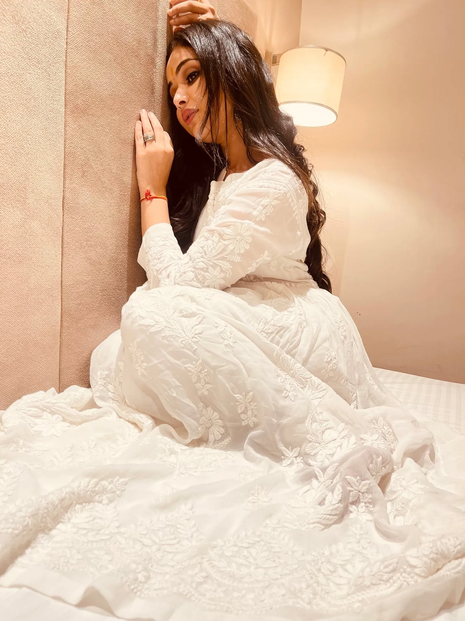 Sneh Premium Viscose Chikankari Gown