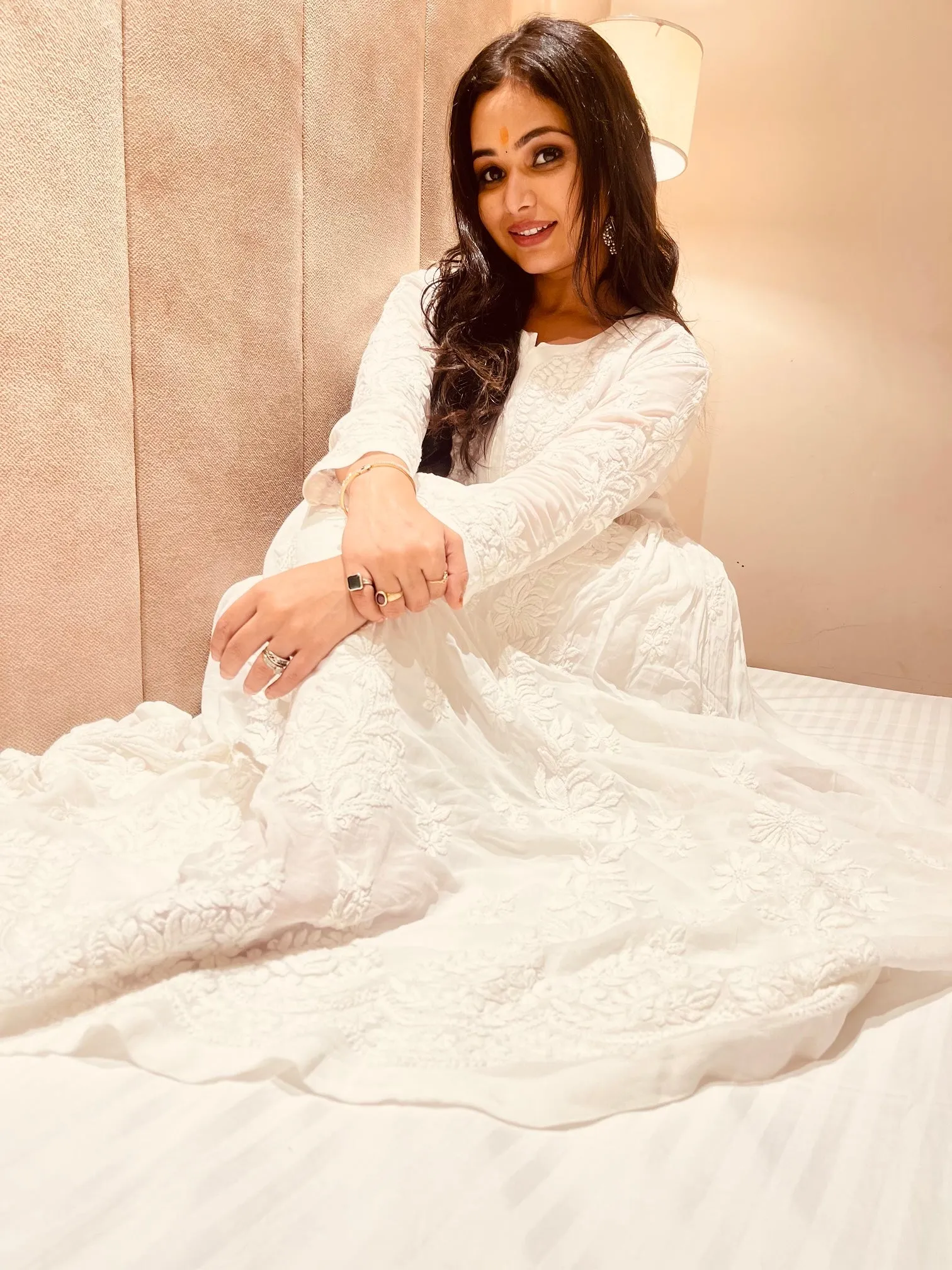 Sneh Premium Viscose Chikankari Gown