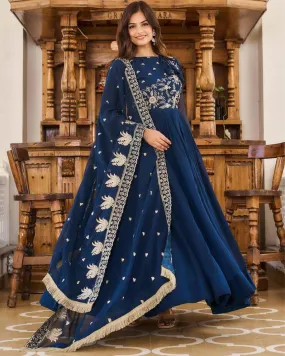 Special Georgette Long Gown and Dupatta set