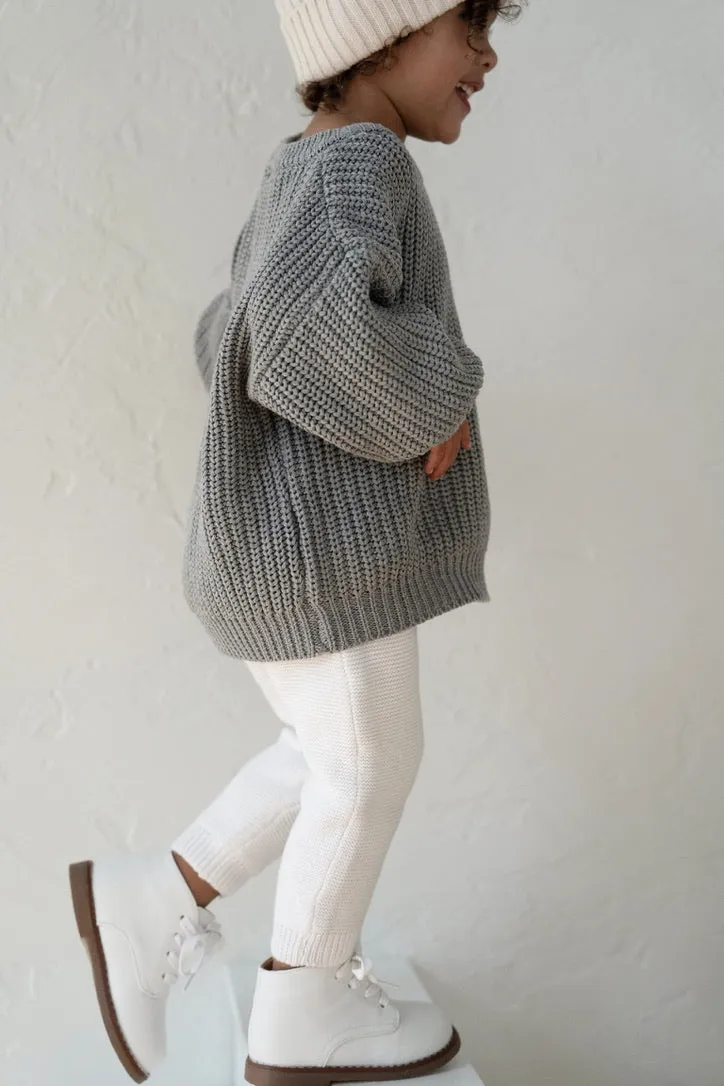 ‘Storm Gray’ Chunky Knit Sweater