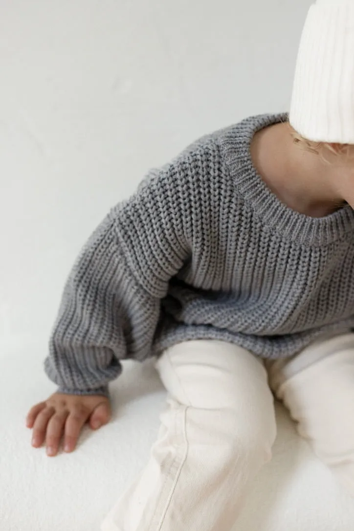 ‘Storm Gray’ Chunky Knit Sweater