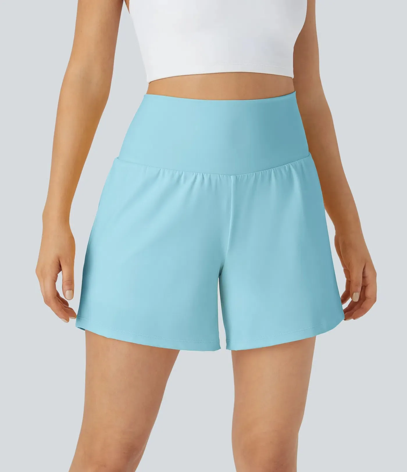 Super High Waisted 2-in-1 Workout Shorts 5'' for Women