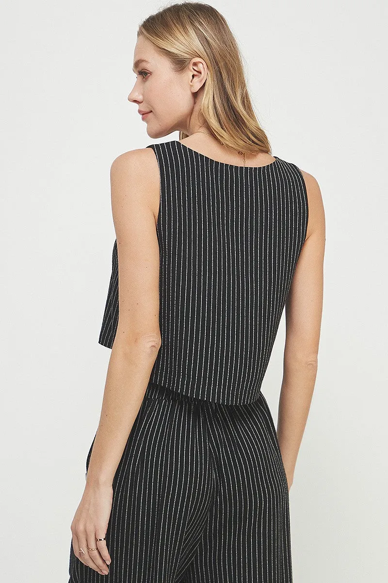 The Tessie Cropped Tank   Pant Set - Sold Separately