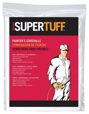 Trimaco 09903 Painter's Coveralls, L, Zipper Closure, Polypropylene, White :PK 1: QUANTITY: 1