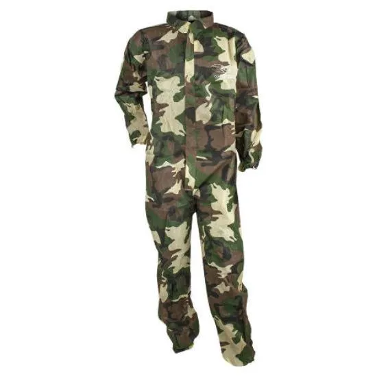 Valken Paintball Disposable Camo Zip Up Coverall - Woodland Camo - S/M