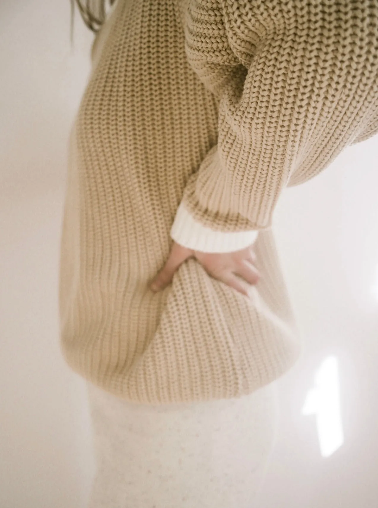 Women’s Two-Tone Chunky Knit Sweater
