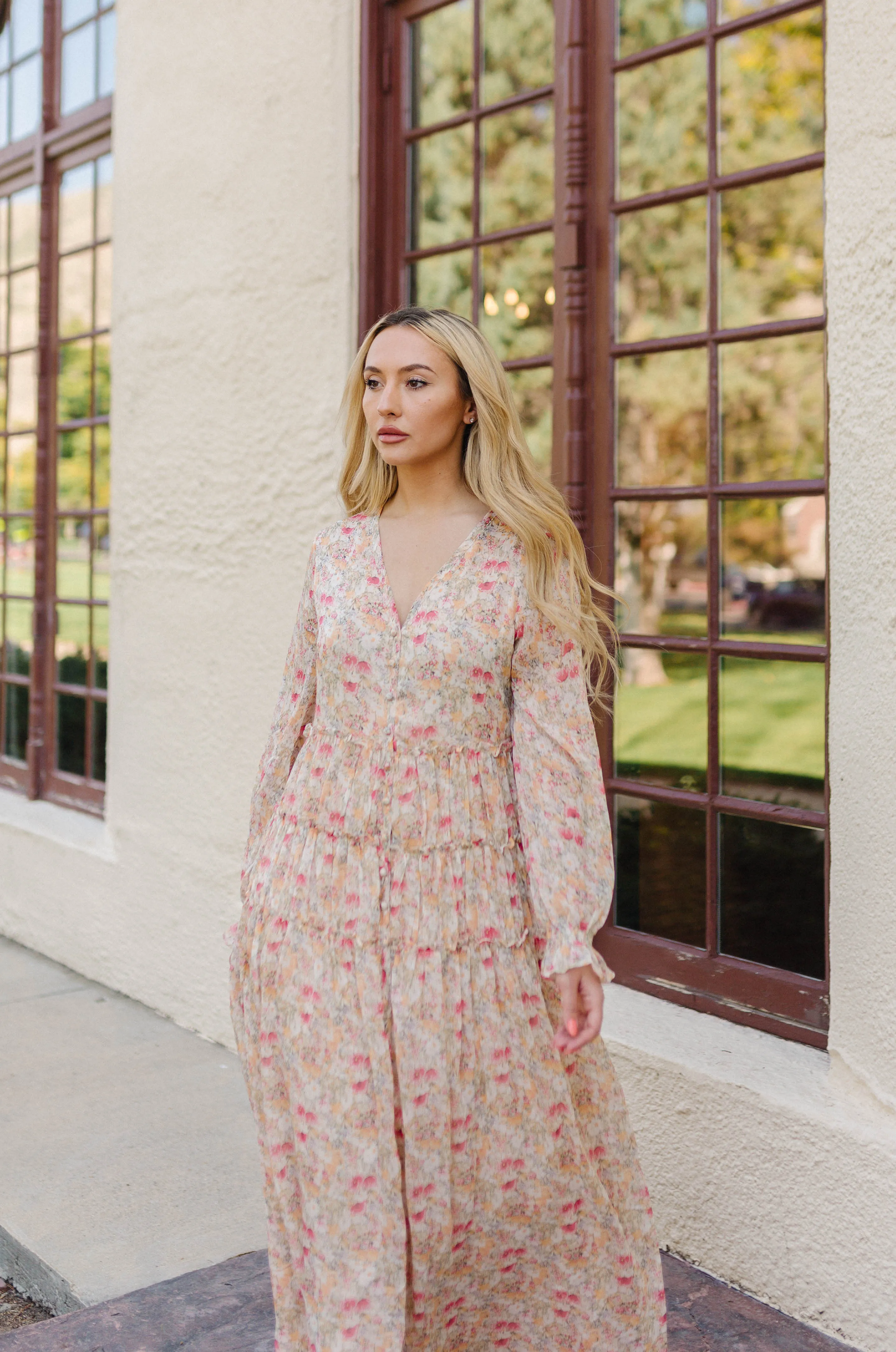 Zoey Floral Button Down Dress