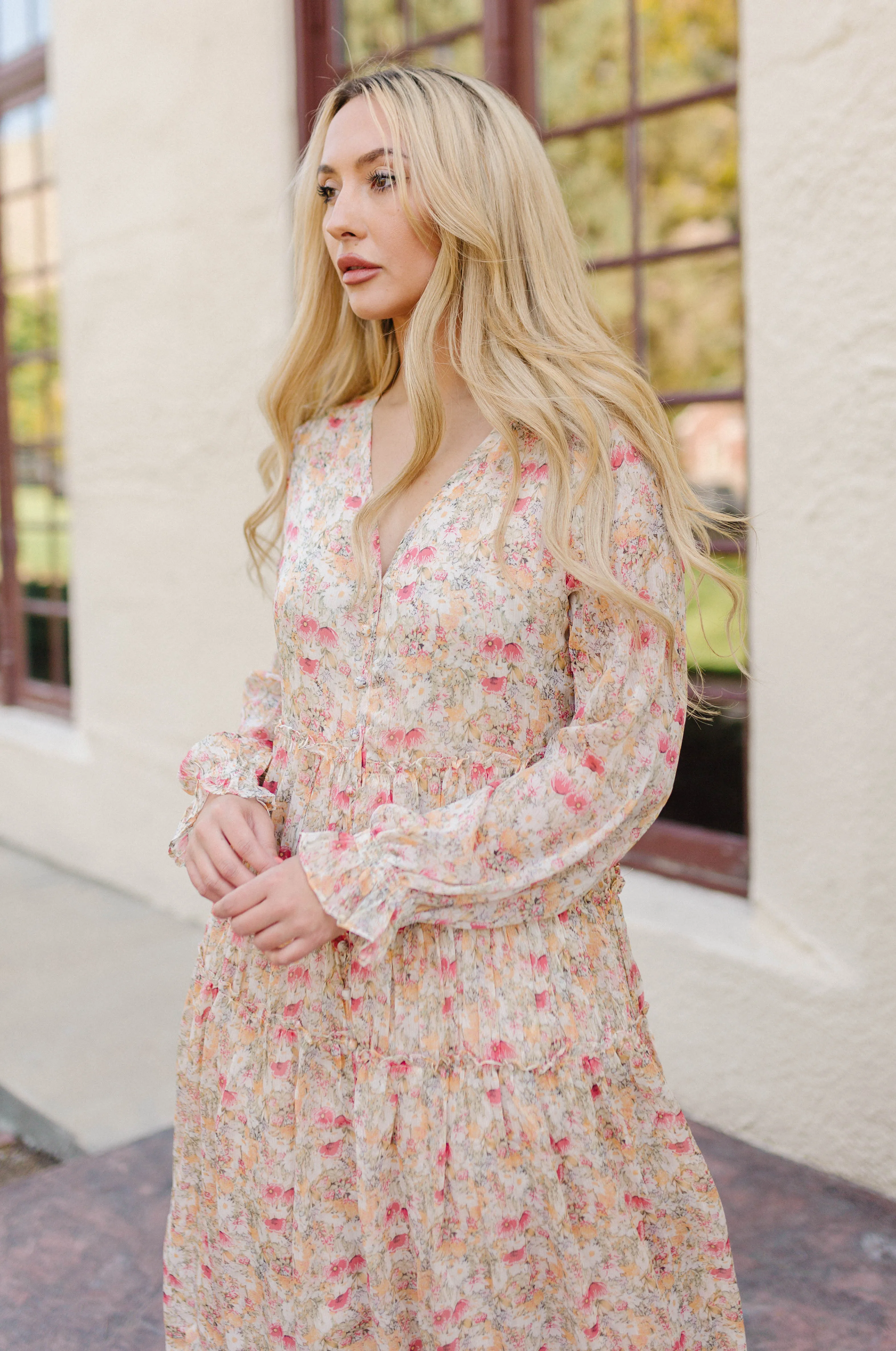 Zoey Floral Button Down Dress